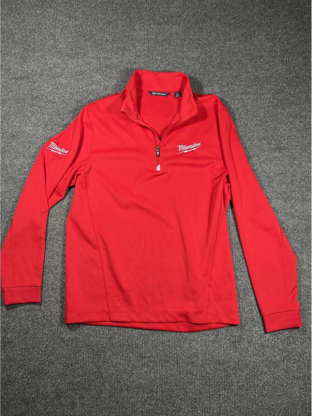Cutter & Buck Milwaukee Red Quarter Zip Pullover, Size M/M